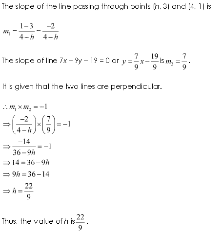 NCERT Solutions for 11th Class Maths: Chapter 10-Straight Lines Ex. 10.3 Que. 10