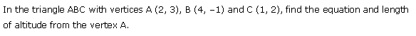 NCERT Solutions for 11th Class Maths: Chapter 10-Straight Lines Ex. 10.3 Que. 17