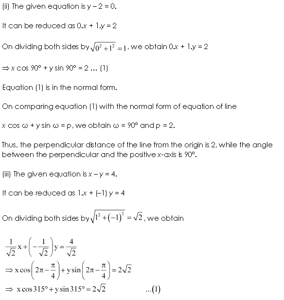 NCERT Solutions for 11th Class Maths: Chapter 10-Straight Lines Ex. 10.3 Que. 3