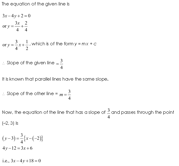 NCERT Solutions for 11th Class Maths: Chapter 10-Straight Lines Ex. 10.3 Que. 7