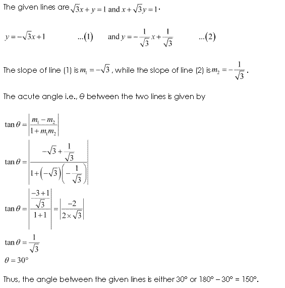 NCERT Solutions for 11th Class Maths: Chapter 10-Straight Lines Ex. 10.3 Que. 9