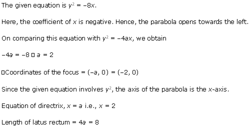 NCERT Solutions for 11th Class Maths: Chapter 11-Conic Sections Ex. 11. 2 que. 3