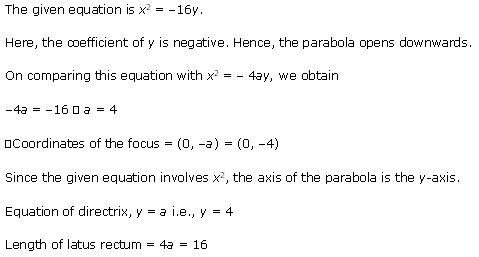 NCERT Solutions for 11th Class Maths: Chapter 11-Conic Sections Ex. 11. 2 que. 4