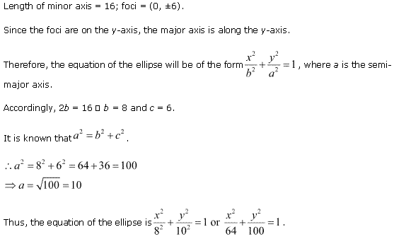 NCERT Solutions for 11th Class Maths: Chapter 11-Conic Sections Ex. 11. 3 que. 16