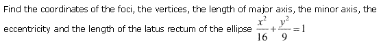 NCERT Solutions for 11th Class Maths: Chapter 11-Conic Sections Ex. 11. 3 que. 3