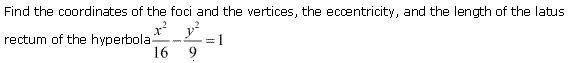 NCERT Solutions for 11th Class Maths: Chapter 11-Conic Sections Ex. 11. 4 que. 1