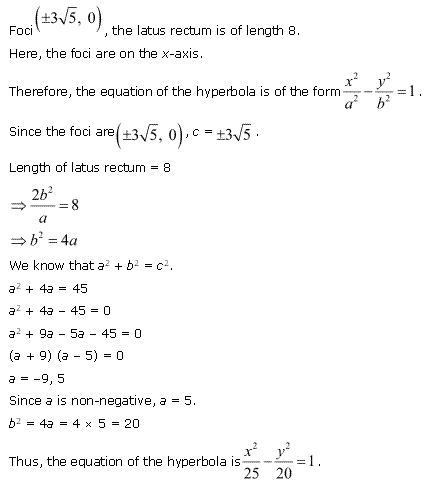 NCERT Solutions for 11th Class Maths: Chapter 11-Conic Sections Ex. 11. 4 que. 12