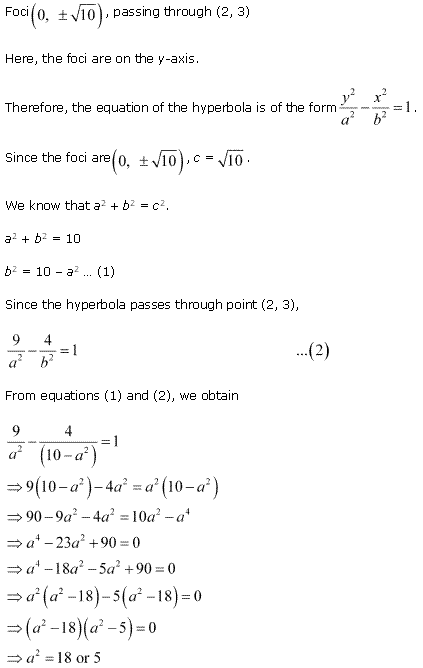 NCERT Solutions for 11th Class Maths: Chapter 11-Conic Sections Ex. 11. 4 que. 15