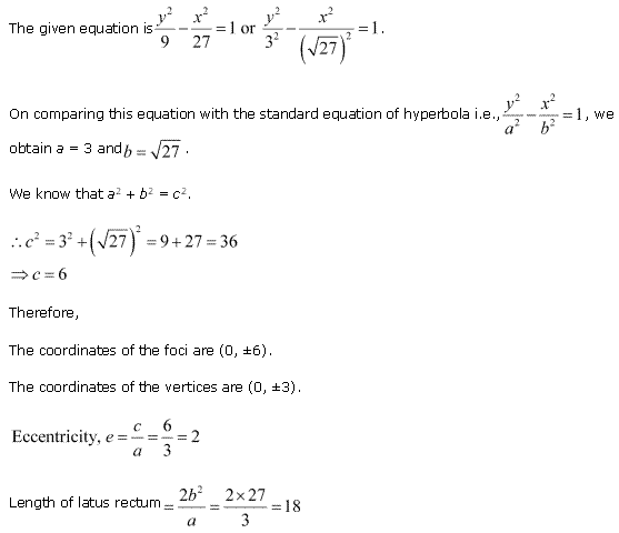 NCERT Solutions for 11th Class Maths: Chapter 11-Conic Sections Ex. 11. 4 que. 2