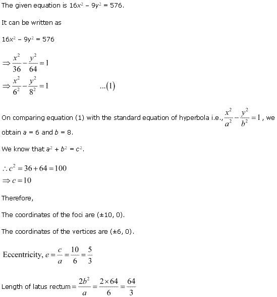 NCERT Solutions for 11th Class Maths: Chapter 11-Conic Sections Ex. 11. 4 que. 4