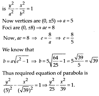 NCERT Solutions for 11th Class Maths: Chapter 11-Conic Sections Ex. 11. 4 que. 8