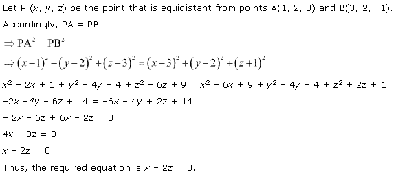 NCERT Solutions for 11th Class Maths: Chapter 12-Introduction to three Dimensional Geometry Ex. 12.2  Que. 4