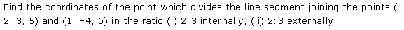 NCERT Solutions for 11th Class Maths: Chapter 12-Introduction to three Dimensional Geometry Ex. 12.3  Que. 1