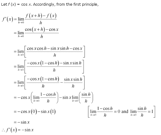 NCERT Solutions for 11th Class Maths: Chapter 13-Limits and Derivatives Ex.13.2 Que. 10