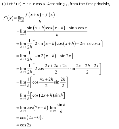 NCERT Solutions for 11th Class Maths: Chapter 13-Limits and Derivatives Ex.13.2 Que. 11