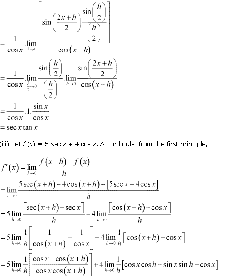 NCERT Solutions for 11th Class Maths: Chapter 13-Limits and Derivatives Ex.13.2 Que. 11