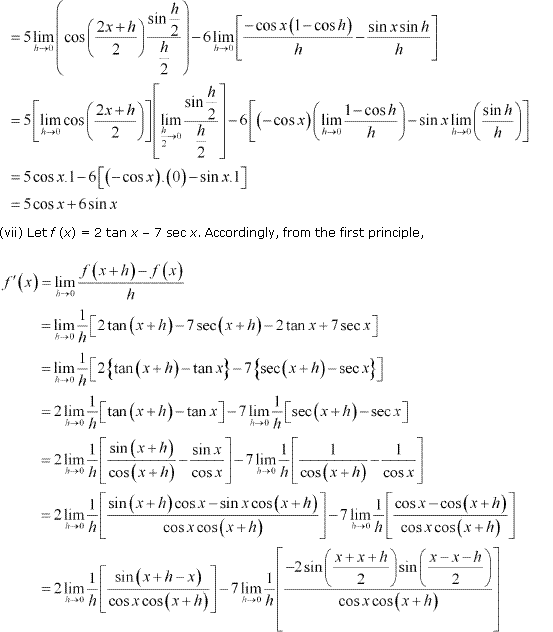 NCERT Solutions for 11th Class Maths: Chapter 13-Limits and Derivatives Ex.13.2 Que. 11
