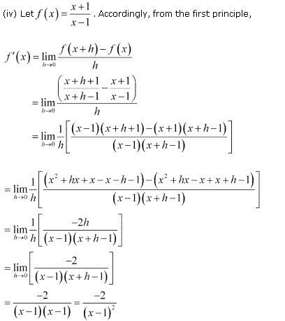 NCERT Solutions for 11th Class Maths: Chapter 13-Limits and Derivatives Ex.13.2 Que. 4