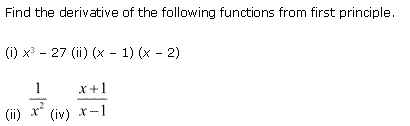 NCERT Solutions for 11th Class Maths: Chapter 13-Limits and Derivatives Ex.13.2 Que. 4