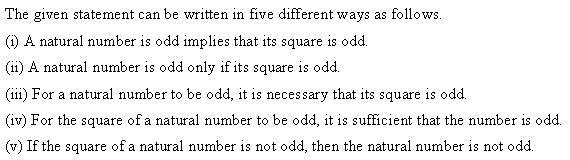 NCERT Solutions for 11th Class Maths: Chapter 14-Mathematical Reasoning Ex. 14.4 Que. 1