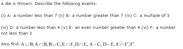NCERT Solutions for 11th Class Maths: Chapter 16-Probability Ex. 16.2 Que. 2