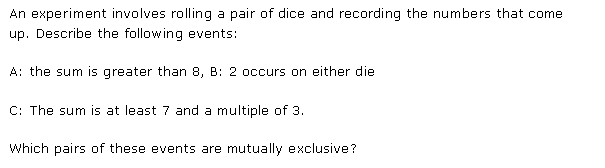 NCERT Solutions for 11th Class Maths: Chapter 16-Probability Ex. 16.2 Que. 3