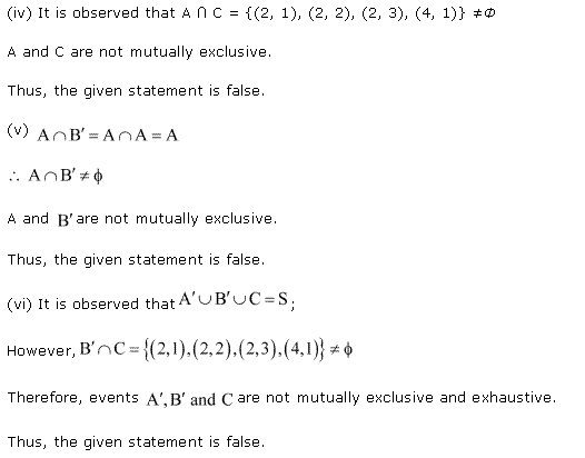 NCERT Solutions for 11th Class Maths: Chapter 16-Probability Ex. 16.2 Que. 7