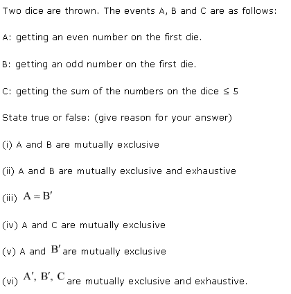 NCERT Solutions for 11th Class Maths: Chapter 16-Probability Ex. 16.2 Que. 7