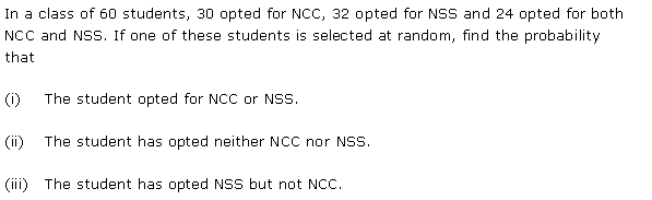 NCERT Solutions for 11th Class Maths: Chapter 16-Probability Ex. 16.3 Que. 21