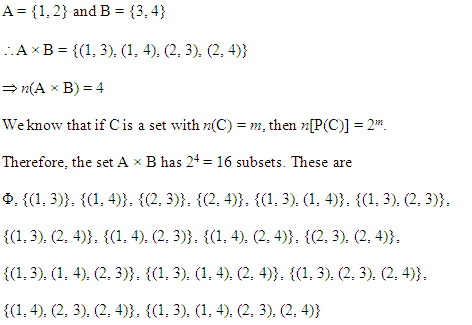 NCERT Solutions for 11th Class Maths: Chapter 2-Relations and Functions Ex. 2.1 Que. 8