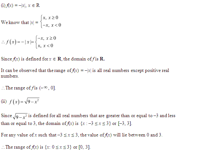 NCERT Solutions for 11th Class Maths: Chapter 2-Relations and Functions Ex. 2.3 Que. 2
