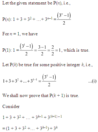 NCERT Solutions for 11th Class Maths: Chapter 4-Principle of Mathematical Induction Ex. 4.1 Que. 1