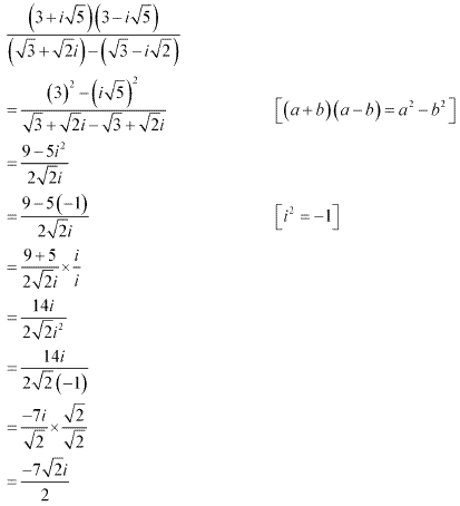 NCERT Solutions for 11th Class Maths: Chapter 5-Complex Numbers and Quadratic Equations Ex.5.1 que. 14