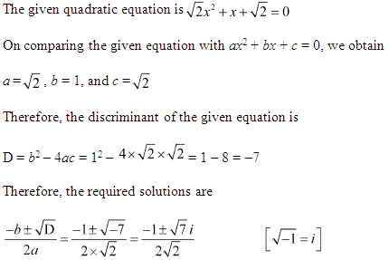 NCERT Solutions for 11th Class Maths: Chapter 5-Complex Numbers and Quadratic Equations Ex.5.3 que. 7