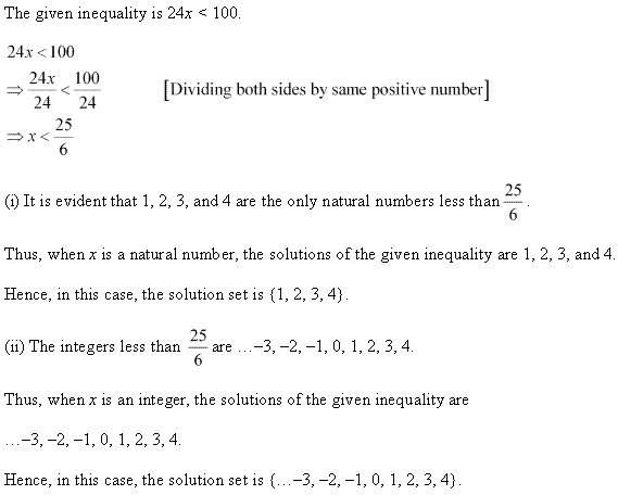 NCERT Solutions for 11th Class Maths: Chapter 6-Linear Inequalities Ex. 6.1 que. 1