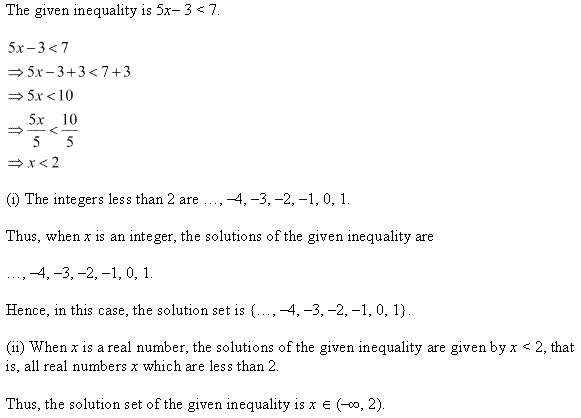 NCERT Solutions for 11th Class Maths: Chapter 6-Linear Inequalities Ex. 6.1 que. 3
