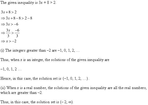 NCERT Solutions for 11th Class Maths: Chapter 6-Linear Inequalities Ex. 6.1 que. 4