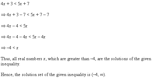 NCERT Solutions for 11th Class Maths: Chapter 6-Linear Inequalities Ex. 6.1 que. 5