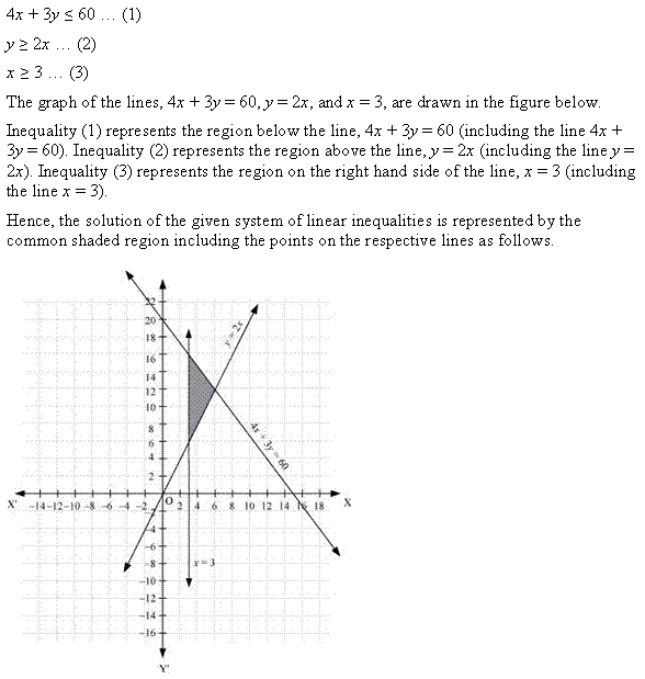 NCERT Solutions for 11th Class Maths: Chapter 6-Linear Inequalities Ex. 6.3 que. 13