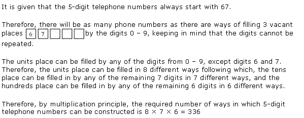 NCERT Solutions for 11th Class Maths: Chapter 7-Permutation and Combinations Ex. 7.1 Que. 4