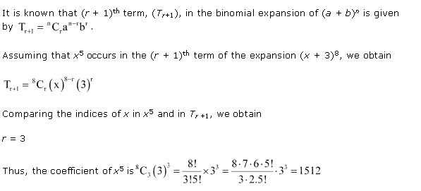 NCERT Solutions for 11th Class Maths: Chapter 8-Binomial Theorem Ex. 8.2 Que. 1