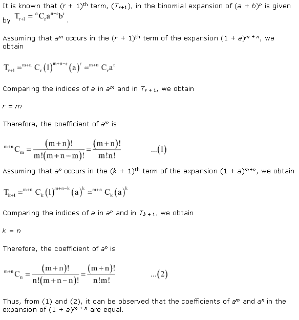 NCERT Solutions for 11th Class Maths: Chapter 8-Binomial Theorem Ex. 8.2 Que. 9
