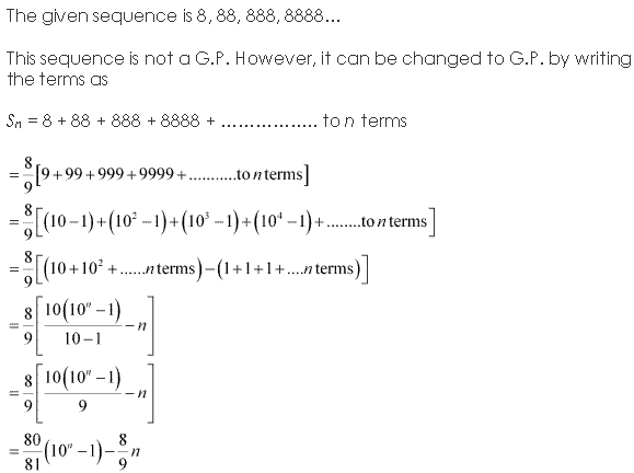 NCERT Solutions for 11th Class Maths: Chapter 9-Sequences and Series Ex. 9.3 Que. 18