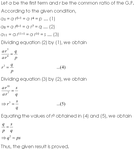NCERT Solutions for 11th Class Maths: Chapter 9-Sequences and Series Ex. 9.3 Que. 3