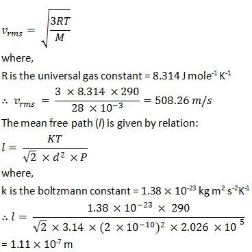 NCERT Solutions for 11th Class Physics: Chapter 13-Kinetic Theory Ex. 13.10