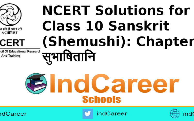 NCERT Solutions for Class 10 Sanskrit (Shemushi): Chapter 6-सुभाषितानि