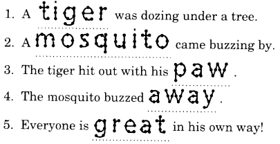 NCERT Solutions for English: Chapter 8-The Tiger and the Mosquito
Let’s Write