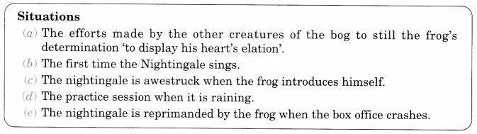 NCERT Solutions for 10th Class English Literature (Poetry): Chapter 7-The Frog and the Nightingale Que. 6