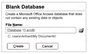 NCERT Solutions for 10th Class Foundation of Information Technology – Microsoft Access Que. 1