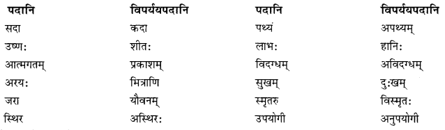 NCERT Solutions for Class 10 Sanskrit (Shemushi): Chapter 3-व्यायामः सर्वदा पथ्यः Que. 7